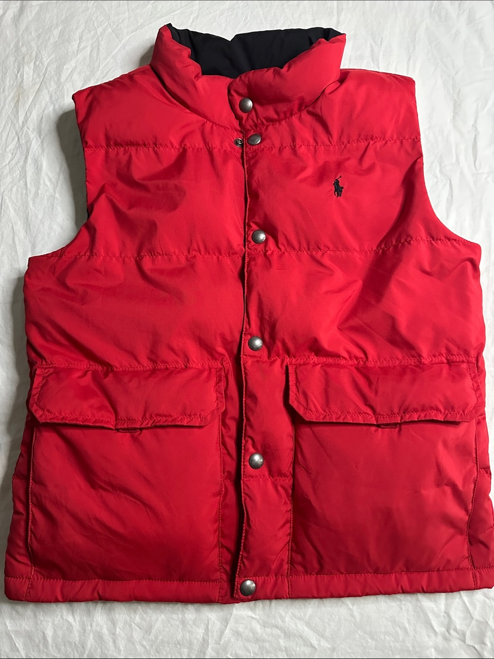 Polo by Ralph Lauren Kids Quilted Puffer Reversible Vest Size M (10/12)